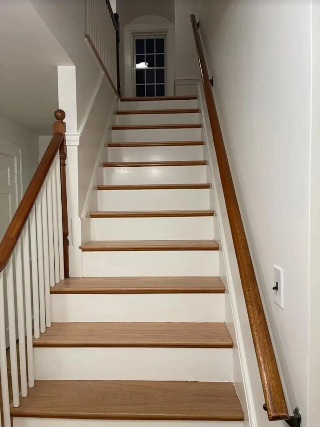 Deck stairs and railing detail in Connecticut