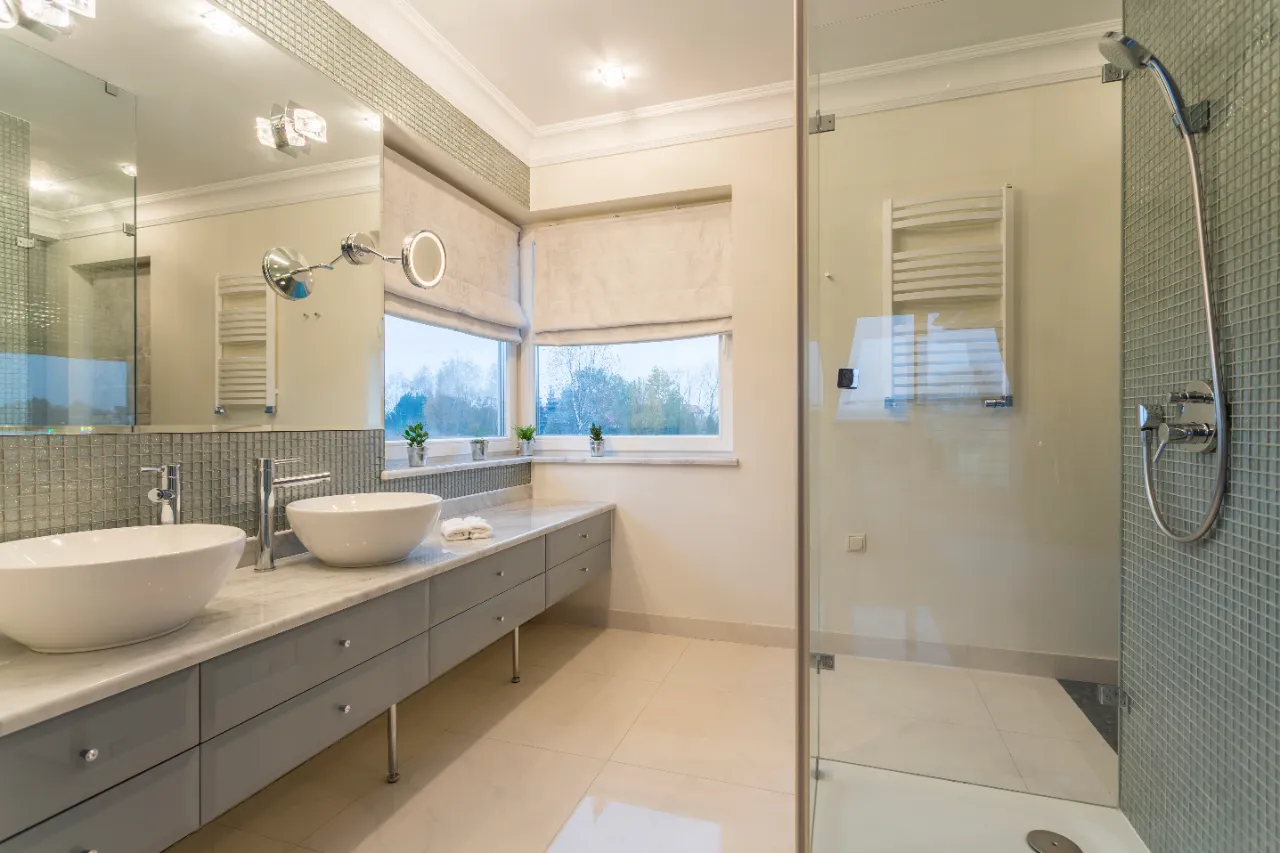 Bathroom with dual sinks in Connecticut