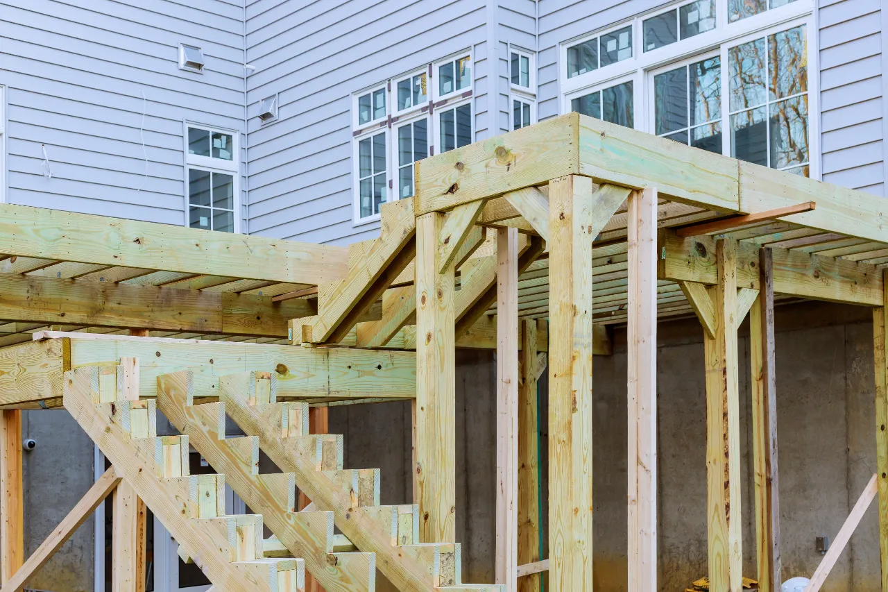 Soft deck board on a Connecticut wood deck